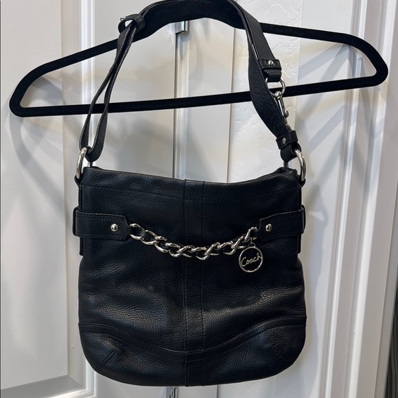 Coach Handbags - Coach Black Leather Shoulder Bag